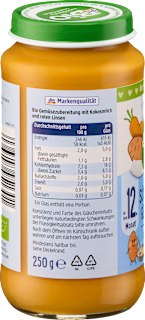 Gemüsesuppe Kinder Süßkartoffel & Gemüse mit Kokosmilch ab 12 Monaten dmBio