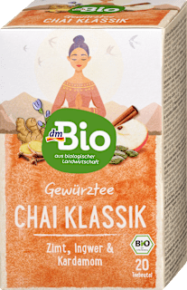 Gewürztee "Chai Klassik" mit Zimt, Ingwer & Kardamom (20 Beutel) dmBio