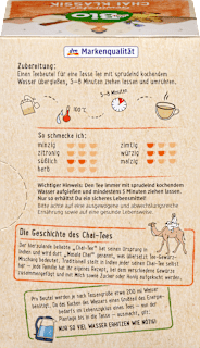 Gewürztee "Chai Klassik" mit Zimt, Ingwer & Kardamom (20 Beutel) dmBio