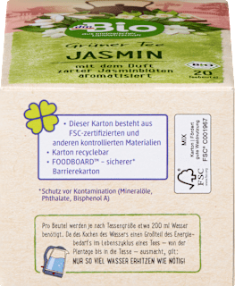 Grüner Tee Jasmin (20 Beutel) dmBio