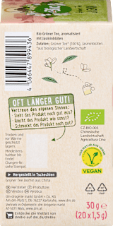 Grüner Tee Jasmin (20 Beutel) dmBio