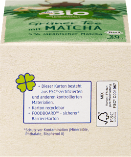 Grüner Tee mit Matcha (20 Beutel) dmBio