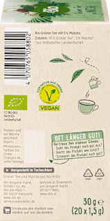 Grüner Tee mit Matcha (20 Beutel) dmBio
