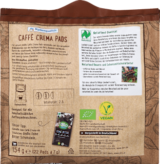 Kaffee, Caffè Crema Pads dmBio