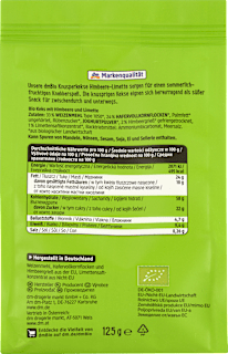 Kekse, Hafer Knusper Keks, Himbeere-Limette dmBio