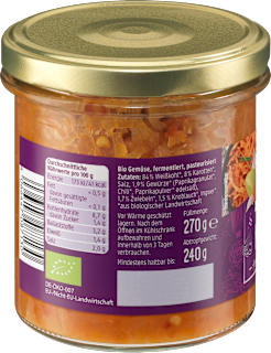 Kimchi, fermentiertes Gemüse dmBio