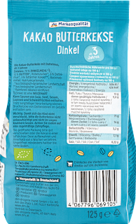 Kinderkekse Kakao Butterkekse Dinkel ab 3 Jahren dmBio