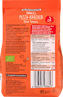 Kindersnack Dinkel Pizza-Kräcker ab 3 Jahren dmBio