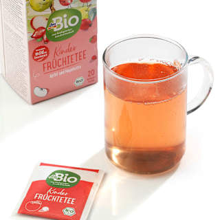 Kindertee, Früchte mit Apfel & Hagebutte (20 Beutel), ab 3 Jahren  dmBio