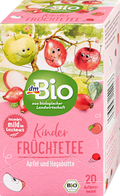 Kindertee, Früchte mit Apfel & Hagebutte (20 Beutel), ab 3 Jahren  dmBio
