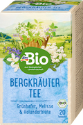 Kräutertee Bergkräuter mit Grünhafer, Melisse & Holunderblüte (20 Beutel) dmBio