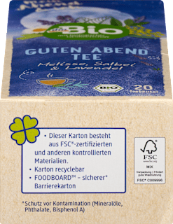 Kräutertee "Guten Abend" mit Melisse, Lavendel & Fenchel (20 Beutel) dmBio