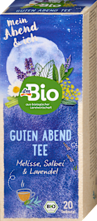 Kräutertee "Guten Abend" mit Melisse, Lavendel & Fenchel (20 Beutel) dmBio
