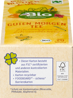 Kräutertee "Guten Morgen" mit Zitronengras & Zitronenverbene (20 Beutel)  dmBio