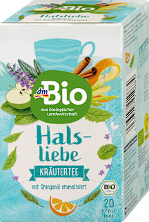 Kräutertee "Halsliebe" mit Orangenöl (20 Beutel) dmBio