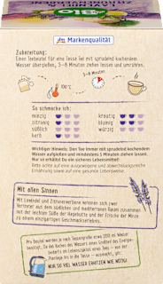 Kräutertee Lavendel & Zitronenverbene (20 Beutel) dmBio