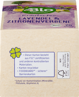 Kräutertee Lavendel & Zitronenverbene (20 Beutel) dmBio
