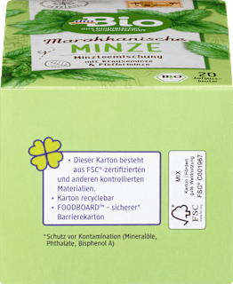 Kräutertee Marokkanische Minze (20 Beutel) dmBio