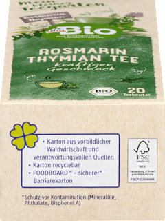 Kräutertee Rosmarin & Thymian (20 Beutel) dmBio