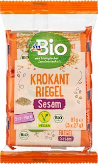 Krokantriegel, Sesam (3x27 g) dmBio