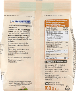 Macadamianüsse, geröstet & gesalzen dmBio