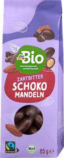 Mandeln in Zartbitterschokolade dmBio