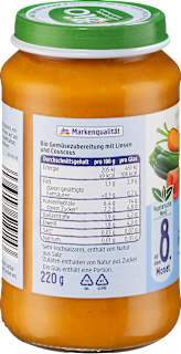 Menü Couscous-Gemüsepfanne, ab dem 8. Monat dmBio