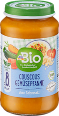 Menü Couscous-Gemüsepfanne, ab dem 8. Monat dmBio