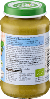 Menü Dinkelnudeln mit Rahmspinat und Lachs ab dem 8. Monat dmBio