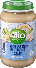 Menü Fenchel-Pastinake mit Couscous und Huhn ab dem 6. Monat dmBio