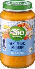 Menü Gemüsereis mit Huhn, ab dem 8.Monat dmBio