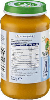 Menü Karotte-Brokkoli mit Dinkelnudeln ab dem 8.Monat dmBio