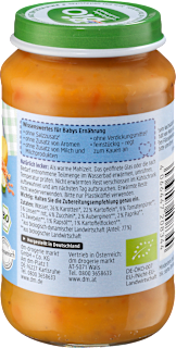 Menü Ratatouille mit Kartoffeln & Linsen ab dem 8. Monat dmBio