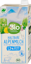 Milch, haltbare Alpenmilch 1,5% Fett dmBio