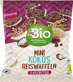 Mini Schokoreiswaffel Kokos Zartbitter dmBio