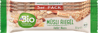 Müsliriegel, Hafer Nuss, 3er Pack dmBio