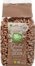 Nudeln, Locken aus Dinkel Vollkorn dmBio