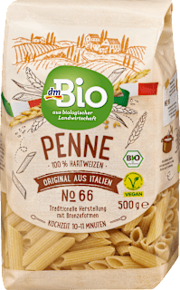 Nudeln, Penne aus Hartweizen, No.66 dmBio