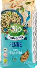 Nudeln, Penne aus Vollkornreis, glutenfrei dmBio