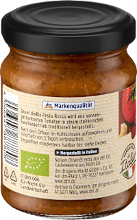 Pesto Rosso mit sonnengetrockneten Tomaten, vegan dmBio
