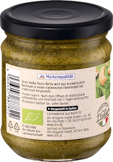 Pesto, Verde mit Basilikum & Cashews, vegan dmBio