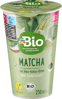 Pflanzendrink, Matcha mit Reis-Kokos dmBio