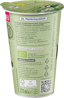 Pflanzendrink, Matcha mit Reis-Kokos dmBio