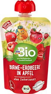 Quetschie Birne-Erdbeere in Apfel, ab 1 Jahr dmBio