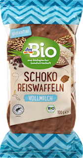 Reiswaffeln, Schoko Vollmilch, glutenfrei dmBio