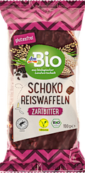 Reiswaffeln, Schoko Zartbitter, glutenfrei dmBio