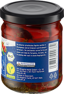 Rote Paprika in Kräuteröl dmBio