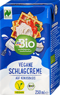Schlagcreme, vegane Schlagcreme auf Kokosbasis dmBio