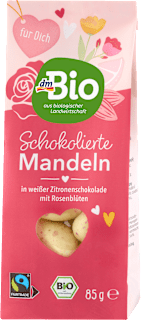 Schoko Mandeln Rosenblüten, 85 g dmBio