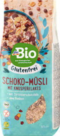 Schoko-Müsli mit Knusperflakes glutenfrei dmBio